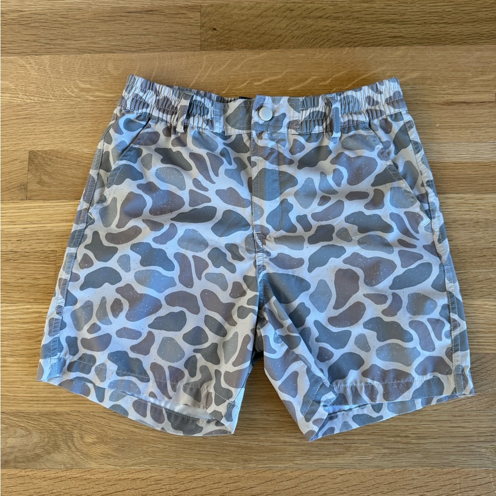 BURLEBO Gray Camouflage Athletic Shorts